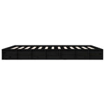 ZNTS Bed Frame without Mattress Black 120x200 cm Solid Wood 820685