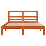 Bed Frame without Mattress Wax Brown 140x190 cm Solid Wood Pine 3306061