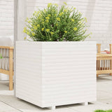 Garden Planter White 70x70x72 cm Solid Wood Pine 3282620
