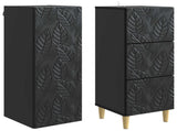 Cabinet Set 2 pcs Black 33 x 34.5 x 90 cm Engineered Wood 3416728
