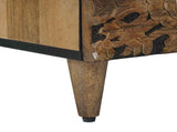 High Board with Shelf Brown 60 x 33.5 x 100 cm Solid Mango Wood 4018362