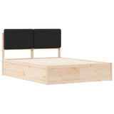 Bed Frame with Upholstered Headboard Black 160 x 200 cm 3398151