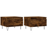 Coffee Tables 2 pcs Smoked Oak 50x46x35 cm Engineered Wood 830871