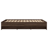 Bed Frame without Mattress Brown Oak 120x190 cm Small Double Engineered Wood 3295701