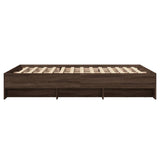 Bed Frame without Mattress Brown Oak 135x190 cm Engineered Wood 3295694