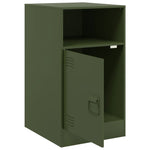 ZNTS Bedside Cabinets 2 pcs Olive Green 34.5x39x62 cm Steel 841772