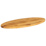 ZNTS Table Top 100x40x2.5 cm Oval Solid Wood Mango 370860