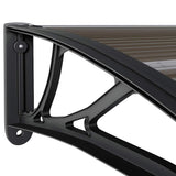 Door Canopy Black 120x75 cm PC 144823