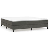 Box Spring Bed Frame Dark Grey Super King Velvet 3121194