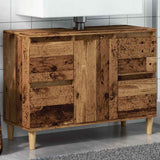 Sink Cabinet Old Wood 80x33x60 cm Engineered Wood 857126