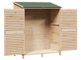 Garden Shed Natural 106 x 56 x 176.5 cm Solid Fir Wood 42033464