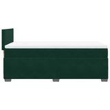 Box Spring Bed with Mattress Dark Green 90x190 cm Velvet 3286183