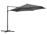 2.5M Garden Cantilever Parasol, Offset Roma Patio Umbrella Hanging Sun Shade Canopy Shelter with T3398P315864