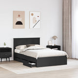 Bed Frame with Drawer Black 120 x 200 cm Engineer Wood 3410722
