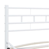 ZNTS 285298 Bed Frame White Metal 140x200 cm