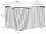 Garden Footstool with Cushion 2 pcs Grey Poly Rattan 42026872