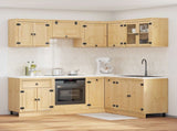 Cabinet with Shelf SKI 8 pcs Honey Brown Solid Pine Wood 3392649