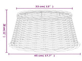 Lamp Shade Brown 45x28 cm Wicker 364394