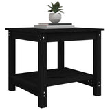 Coffee Table Black 50x50x45 cm Solid Wood Pine 822281