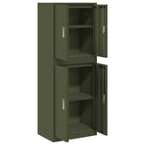 Storage Cabinet 2 pcs Olive Green 60 x 40 x 160 cm Steel 3438751