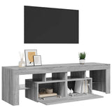 TV Cabinet with LED Lights Grey Sonoma 140x36.5x40 cm 822642