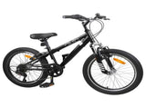 Mountain Bike 24 Inches 6-Speed for 8-12 Years Old Black 42009745