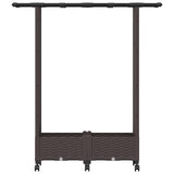 Raised Bed with Trellis and Roof Brown 122.5 x 40 x 127 cm PP 3423025