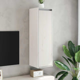 Wall Cabinets 2 pcs White 30x30x100 cm Solid Pinewood 813508
