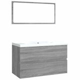 Bathroom Furniture Set Grey Sonoma Engineered Wood 3120349
