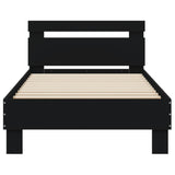 Bed Frame without Mattress with Headboard Black 90x200 cm 838534