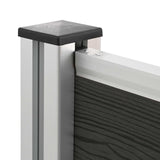 Garbage Bin Fence Grey 161 x 85 x 115 cm Aluminium and WPC 3429265