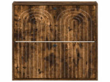 Wall-Mounted Shoe Cabinet ALKMAAR 71 x 17 x 86 cm Smoked Oak 896200