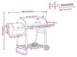 Outdoor Grill 103 x 60 x 113 cm Steel Black 3443036