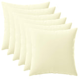 Cushion with Pillow HEERLEN 6 pcs Cream Polyester 926648