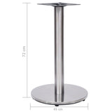 Bistro Table Leg Silver 45x72 cm Stainless Steel 325439