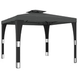 Gazebo with Double Roof Anthracite 2.98x2.98 m Steel 368441