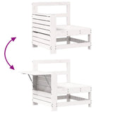 5 Piece Garden Sofa Set White Solid Wood Pine 3250829