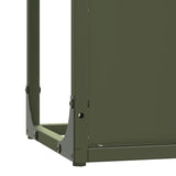 Firewood Rack Olive Green 25x25x100 cm Cold-rolled steel 864270