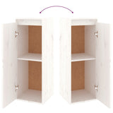 TV Cabinets 2 pcs White Solid Wood Pine 3100155