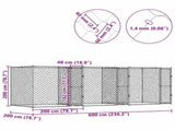 Dog Cage Silver 600 x 200 x 200 cm Galvanised Steel 3368307