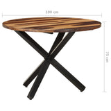 Dining Table 100x100x75 cm Acacia Wood with Honey Finish 321683