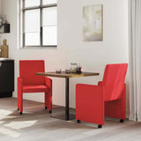 Dining Chairs with Wheels with Wheels 2 pcs Red 57 x 66 x 94 cm 42017821