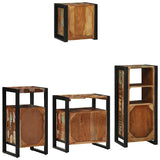 Bathroom Furniture Set 4 pcs Multicolour Solid Reclaimed Wood 3305651