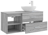 Bathroom Furniture Set 2 pcs Grey Sonoma Engineered Wood 3403869