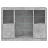Sideboards with LED Lights 3 pcs Concrete Grey Engineered Wood 3209131