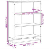 Book Cabinet Sonoma Oak 80.5x35x107.5 cm Engineered Wood 849120