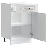 Kitchen Base Cabinet Kalmar High Gloss White Engineered Wood 853479
