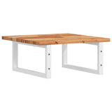 Basin Shelf Wall Mounted Steel and Solid Wood Acacia 3302768