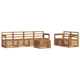 Outdoor Sofa Set 7 pcs Natural Solid Acacia Wood 3374394