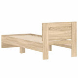 Bed Frame without Mattress with Headboard Sonoma Oak 90x190 cm Single 838654